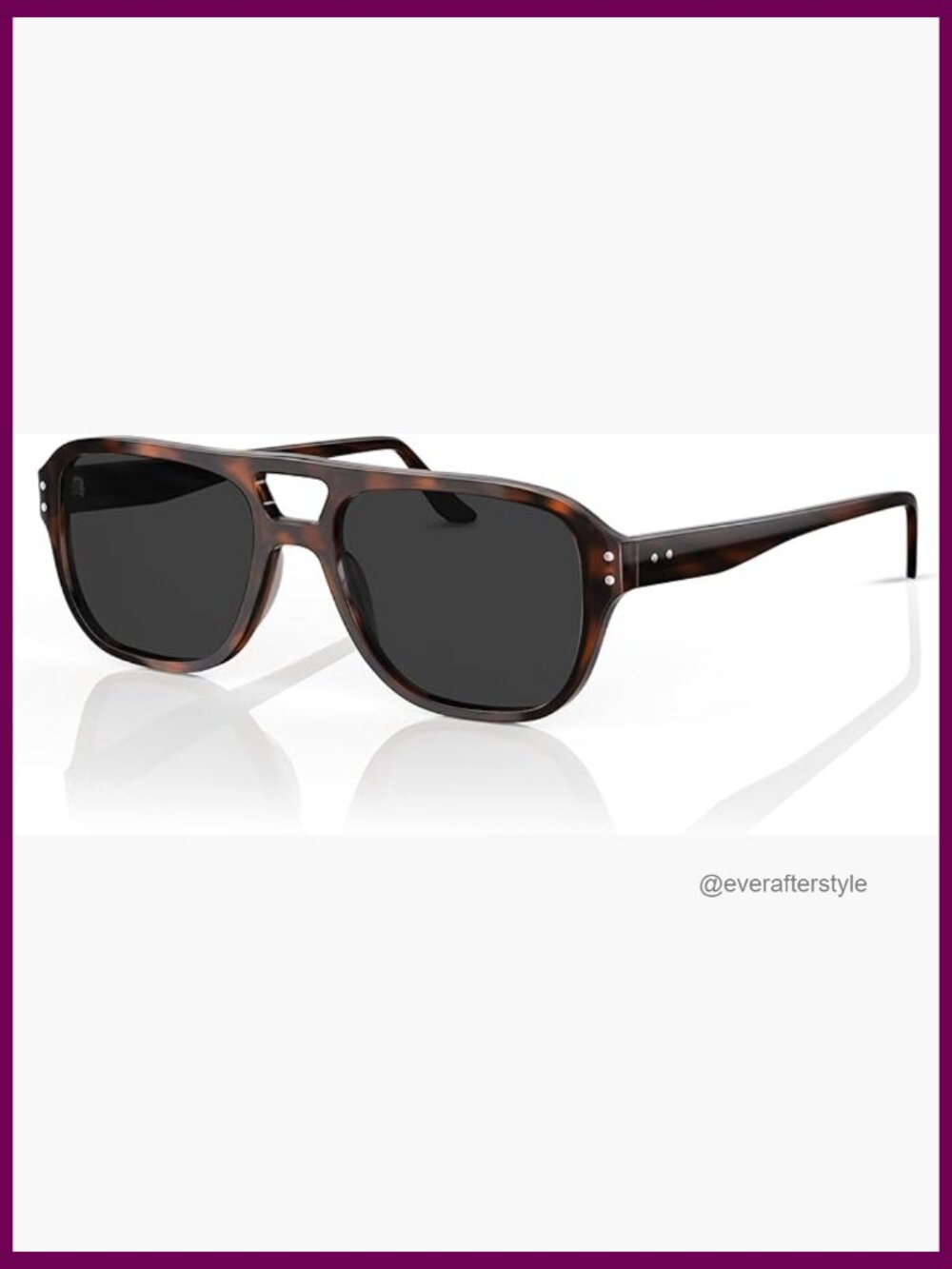 Retro Aviator Polarized Sunglasses with Acetate Frame